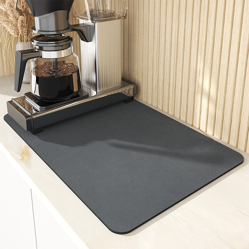 Super Absorbent Dish Drying Mat – Rubber Kitchen Drain Pad for Dishes, Cups & Bottles