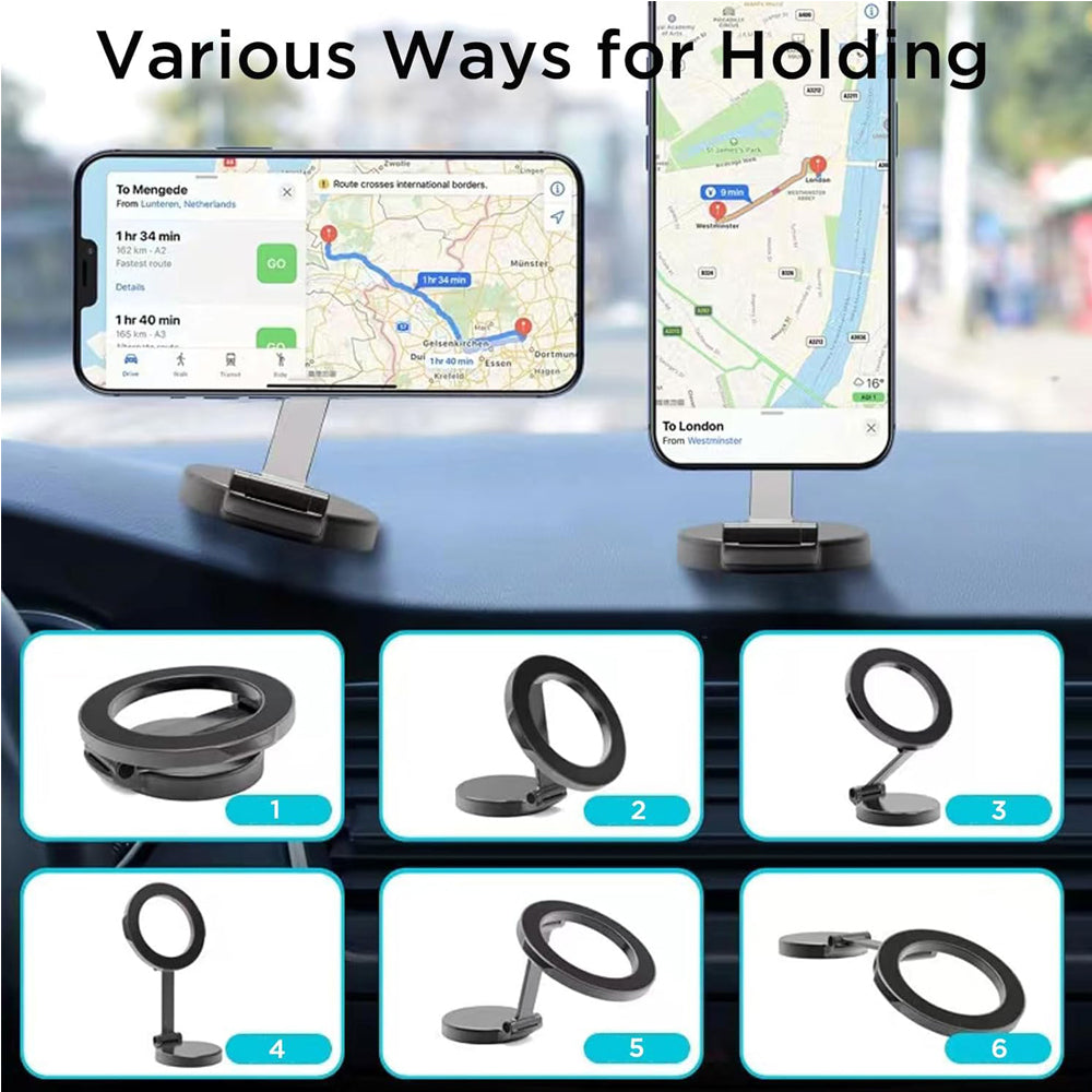 Magnetic Car Phone Holder – Adjustable Dashboard & Air Vent Mount