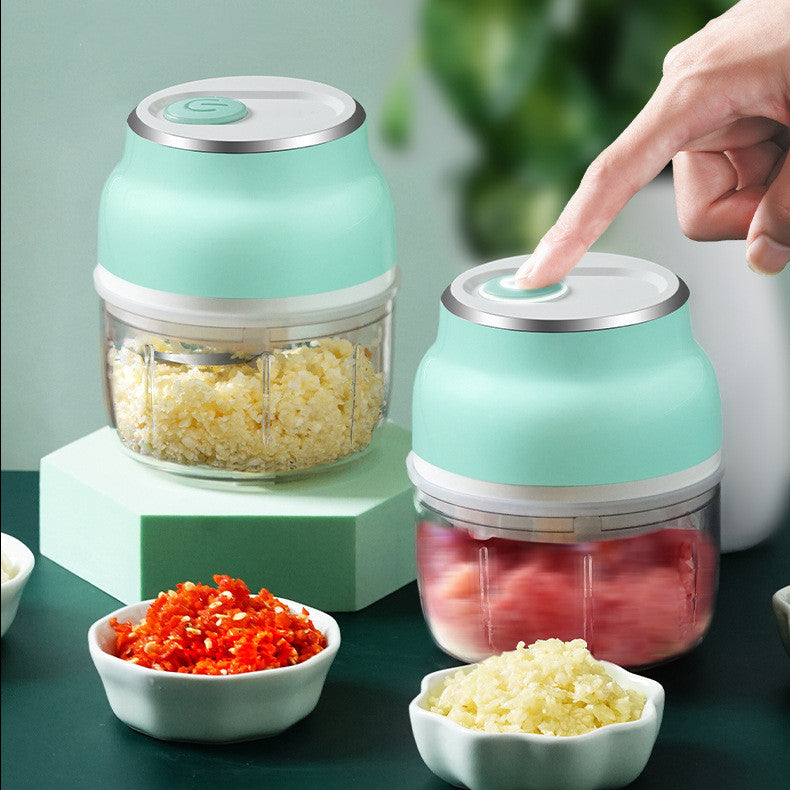 Electric Mini Food Chopper 230ML – USB Rechargeable Portable Garlic & Vegetable Cutter, One-Touch Operation