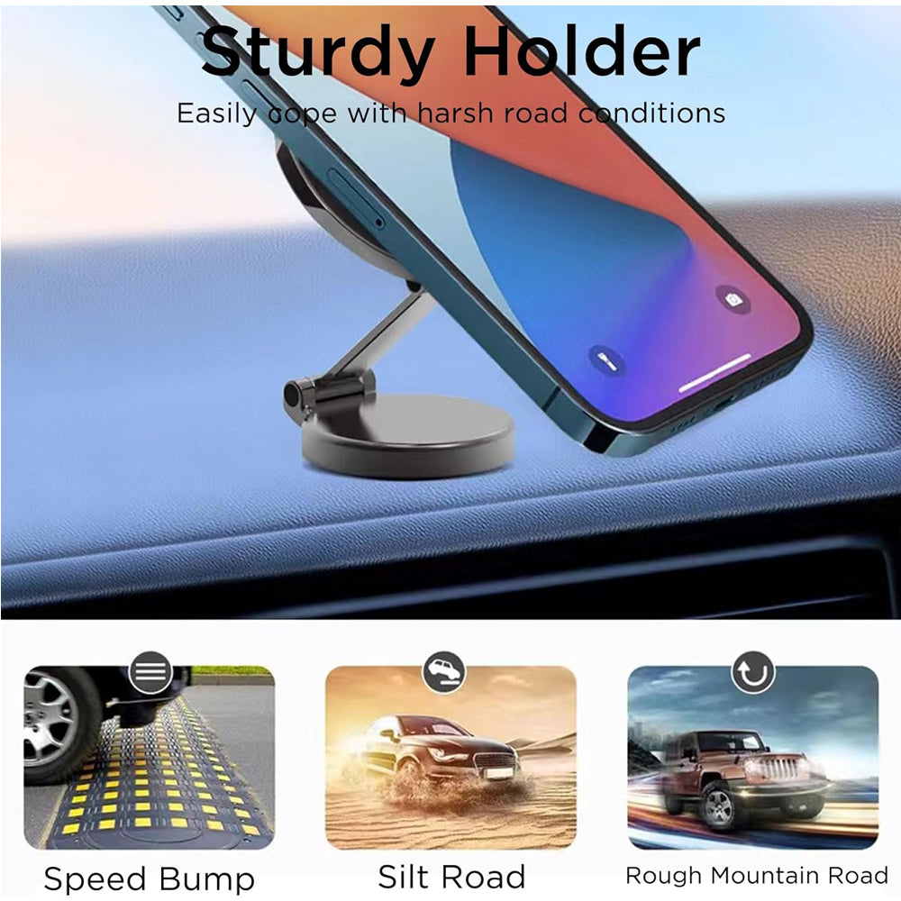 Magnetic Car Phone Holder – Adjustable Dashboard & Air Vent Mount