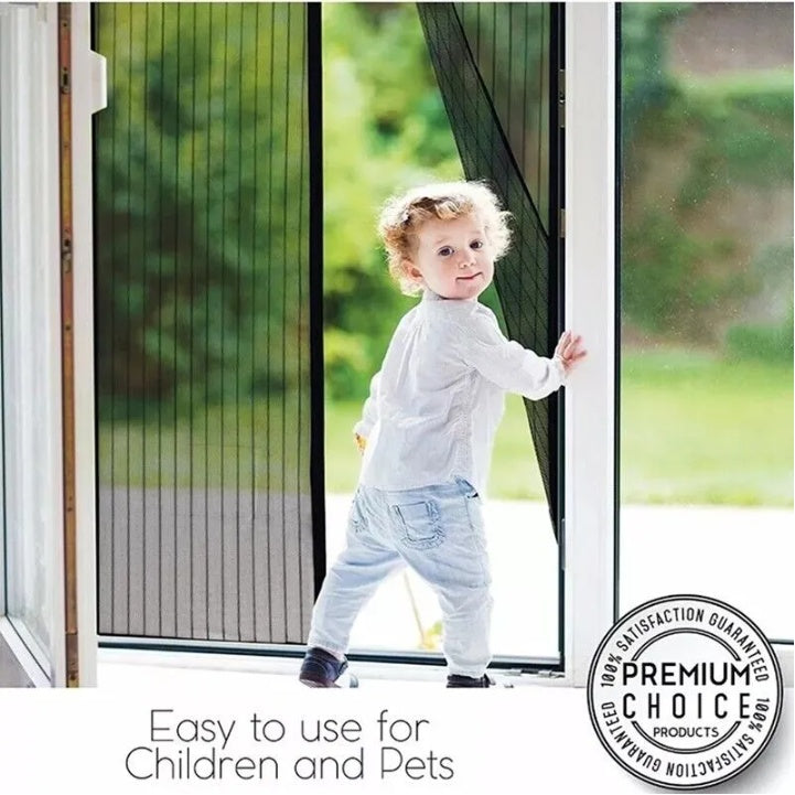 Magnetic Screen Door Mesh Curtain – Heavy Duty Mosquito Net, Hands-Free Magnetic Closure