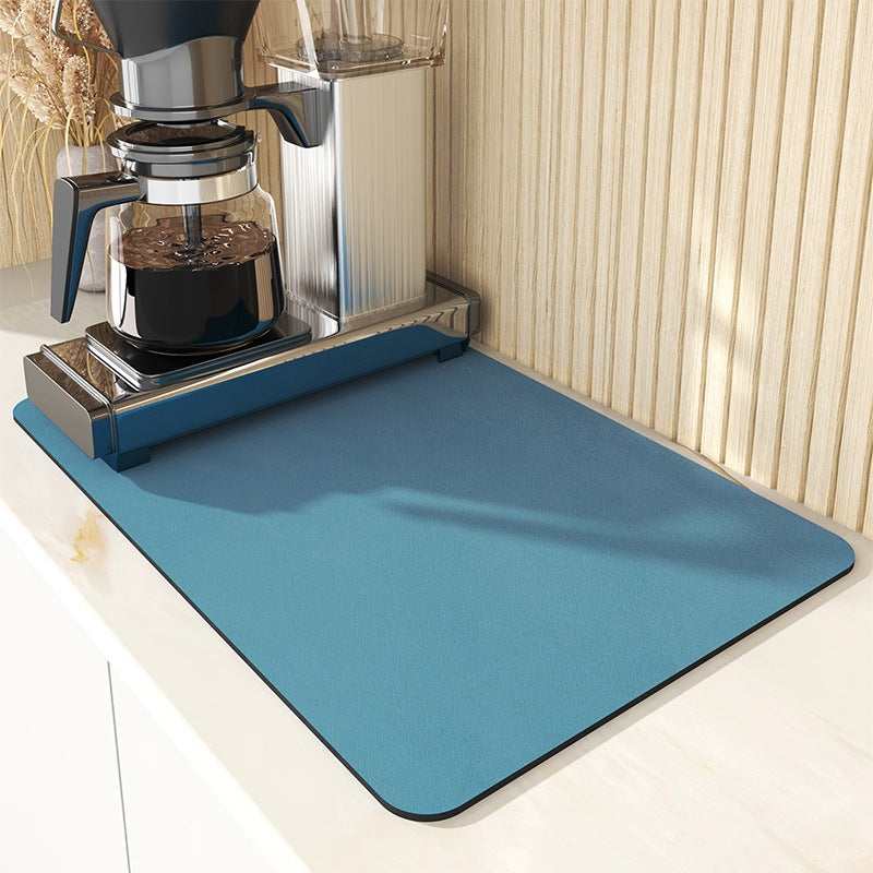 Super Absorbent Dish Drying Mat – Rubber Kitchen Drain Pad for Dishes, Cups & Bottles