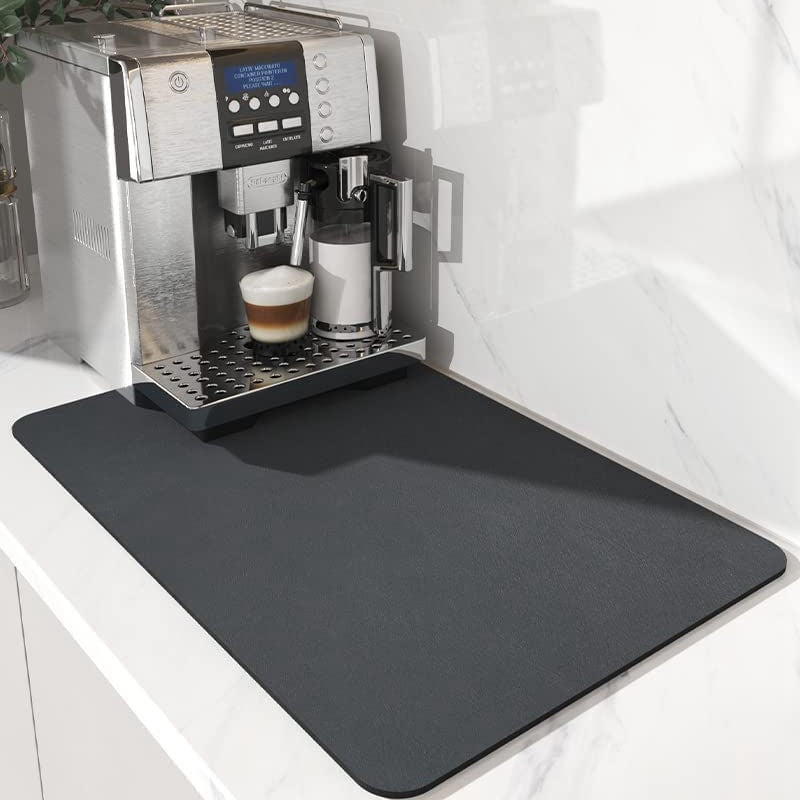 Super Absorbent Dish Drying Mat – Rubber Kitchen Drain Pad for Dishes, Cups & Bottles