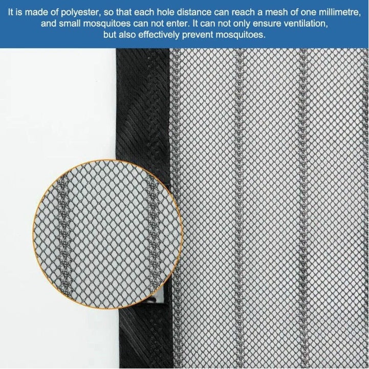 Magnetic Screen Door Mesh Curtain – Heavy Duty Mosquito Net, Hands-Free Magnetic Closure