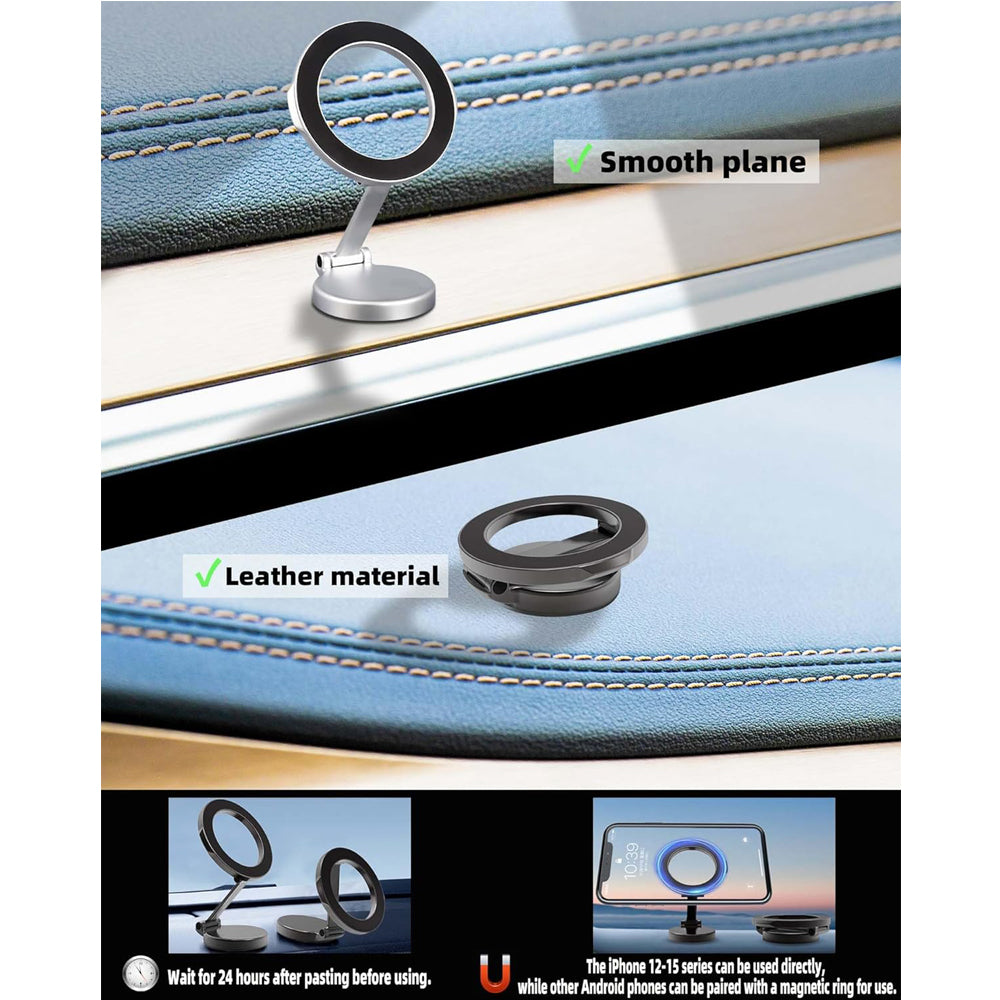 Magnetic Car Phone Holder – Adjustable Dashboard & Air Vent Mount