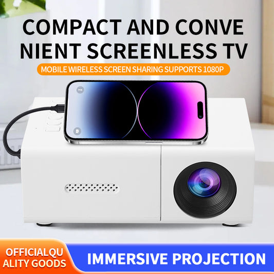 Mini Portable Home Projector – HD Video Projector for Movies, Gaming & Home Theater