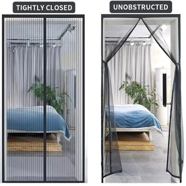 Magnetic Screen Door Mesh Curtain – Heavy Duty Mosquito Net, Hands-Free Magnetic Closure