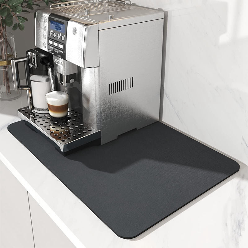 Super Absorbent Dish Drying Mat – Rubber Kitchen Drain Pad for Dishes, Cups & Bottles