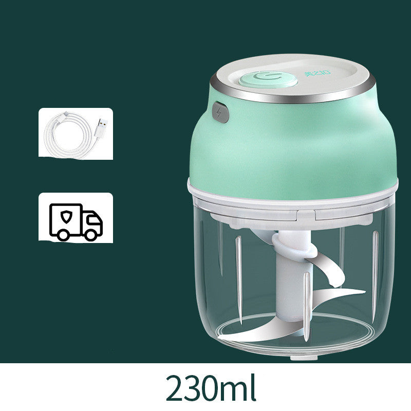 Electric Mini Food Chopper 230ML – USB Rechargeable Portable Garlic & Vegetable Cutter, One-Touch Operation